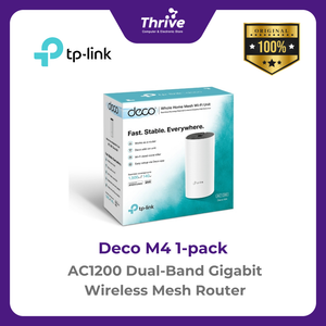 AC1200 Dual-Band Gigabit Wireless Mesh Router - Deco M4 1-pack