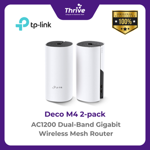 AC1200 Dual-Band Gigabit Wireless Mesh Router - Deco M4 2-pack