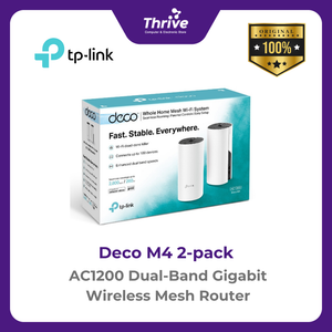 AC1200 Dual-Band Gigabit Wireless Mesh Router - Deco M4 2-pack