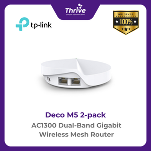 AC1300 Dual-Band Gigabit Wireless Mesh Router - Deco M5 2-pack