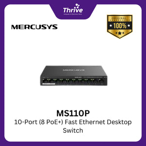 MS110P 10-Port (8 PoE+) Fast Ethernet Desktop Switch