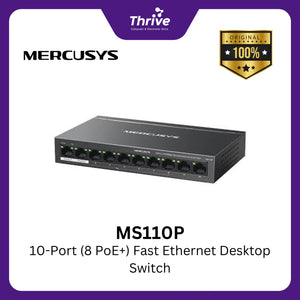 MS110P 10-Port (8 PoE+) Fast Ethernet Desktop Switch