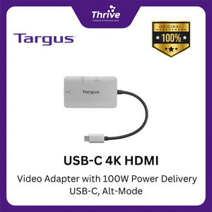 USB-C 4K HDMI Video Adapter with 100W Power Delivery USB-C, Alt-Mode