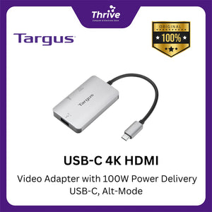 USB-C 4K HDMI Video Adapter with 100W Power Delivery USB-C, Alt-Mode