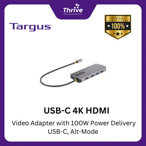 USB-C 4K HDMI Video Adapter with 100W Power Delivery USB-C, Alt-Mode