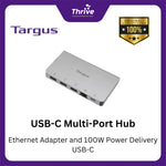 Load image into Gallery viewer, USB-C Multi-Port Hub with Ethernet Adapter and 100W Power Delivery USB-C
