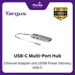 Load image into Gallery viewer, USB-C Multi-Port Hub with Ethernet Adapter and 100W Power Delivery USB-C
