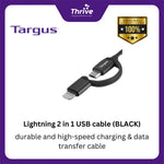 Load image into Gallery viewer, Targus 2 in 1 USB Cable - Black
