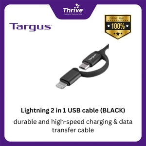 Targus 2 in 1 USB Cable - Black