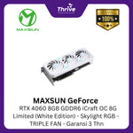 Load image into Gallery viewer, MAXSUN GeForce RTX 4060 8GB GDDR6 iCraft OC 8G Limited (White Edition) - Skylight RGB - TRIPLE FAN - Garansi 3 Thn