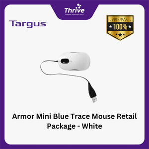 Armor Mini Blue Trace Mouse Retail Package - White