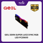 Load image into Gallery viewer, GEIL DDR4 SUPER LUCE SYNC RGB LED PC25600 3200MHz Dual Channel 16GB (2x8GB) GALS416GB3200C16BDC (Support AMD &amp; INTEL)