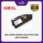 Load image into Gallery viewer, GEIL DDR4 SUPER LUCE SYNC RGB LED PC25600 3200MHz Dual Channel 16GB (2x8GB) GALS416GB3200C16BDC (Support AMD &amp; INTEL)