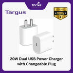 Load image into Gallery viewer, 20W Dual USB Power Charger with Changeable Plug
