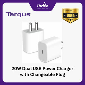 20W Dual USB Power Charger with Changeable Plug
