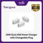 Load image into Gallery viewer, 20W Dual USB Power Charger with Changeable Plug
