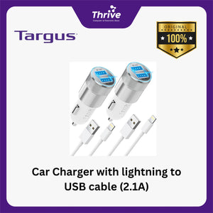 Car Charger with lightning to USB cable (2.1A)