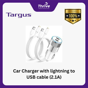 Car Charger with lightning to USB cable (2.1A)