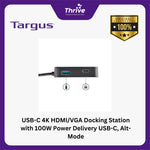 Load image into Gallery viewer, USB-C 4K HDMI/VGA Docking Station with 100W Power Delivery USB-C, Alt-Mode
