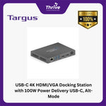 Load image into Gallery viewer, USB-C 4K HDMI/VGA Docking Station with 100W Power Delivery USB-C, Alt-Mode
