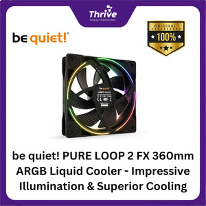 be quiet! PURE LOOP 2 FX 360mm ARGB Liquid Cooler - Impressive Illumination & Superior Cooling - 3x Light Wings 120mm PWM High-Speed Fan