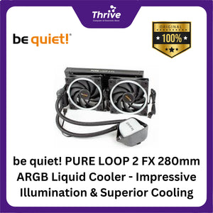 be quiet! PURE LOOP 2 FX 280mm ARGB Liquid Cooler - Impressive Illumination & Superior Cooling - 2x Light Wings 140mm PWM High-Speed Fan