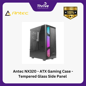 Antec NX320 - ATX Gaming Case - Tempered Glass Side Panel - FREE 3 PCS 12CM ARGB FANS