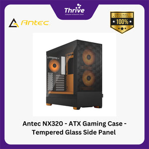 Antec NX320 - ATX Gaming Case - Tempered Glass Side Panel - FREE 3 PCS 12CM ARGB FANS