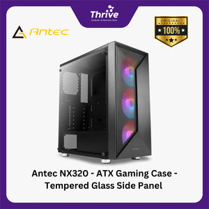 Antec NX320 - ATX Gaming Case - Tempered Glass Side Panel - FREE 3 PCS 12CM ARGB FANS