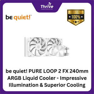 be quiet! PURE LOOP 2 FX 240mm ARGB Liquid Cooler - Impressive Illumination & Superior Cooling - 2x Light Wings 120mm PWM High-Speed Fan