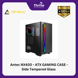 Antec NX400 - ATX GAMING CASE - Side Tempered Glass - Front ARGB LED - FREE 12CM ARGB FAN