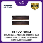 Load image into Gallery viewer, KLEVV DDR4 BOLT X Series PC25600 3200MHz Dual Channel 32GB (2X16GB) 16-18-18-38 - KD4AGU880-32A160U