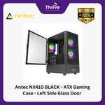 Load image into Gallery viewer, Antec NX410 BLACK - ATX Gaming Case - Left Side Glass Door - FREE 2 PCS 14CM ARGB FANS + 1 PCS 12CM ARGB FANSFAN
