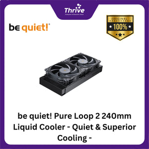 be quiet! Pure Loop 2 240mm Liquid Cooler - Quiet & Superior Cooling - 2x Pure Wings 3 120mm PWM High-Speed Fan