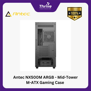 Antec NX500M ARGB - Mid-Tower M-ATX Gaming Case - Sleek Design with Massive Air Intake - Tempered Glass Side Panel - Type C 3.2 Ready - FREE 2 PCS 12CM ARGB FANS + 1 PCS 12CM ARGB FANS