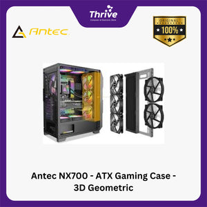 Antec NX700 - ATX Gaming Case - 3D Geometric Mesh Front Panel Design & 4mm Tempered Glass Side Panel - FREE 2 PCS