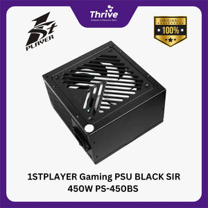 1STPLAYER Gaming PSU BLACK SIR 450W PS-450BS - Efficiency Up To 85% - Most Valued Power- 2 Years Warranty