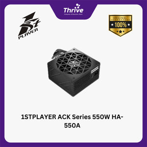 1STPLAYER ACK Series 550W HA-550AC1 80+ Certified with Embossed Cable - Active PFC - 140MM Hydraulic Bearing - Premium Quality Capacitors - 5 Years Warranty