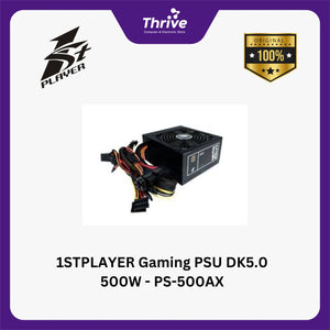 1STPLAYER Gaming PSU DK5.0 500W - PS-500AX (80+ Bronze) - 3 Years Warranty Replacement