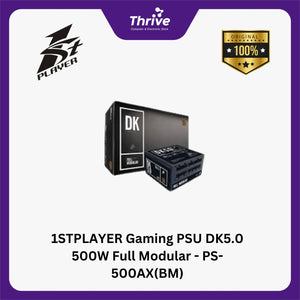 1STPLAYER Gaming PSU DK5.0 500W Full Modular - PS-500AX(BM) (80+ Bronze) - 3 Years Warranty Replacement