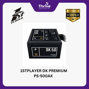 1STPLAYER DK PREMIUM PS-500AX 80+ Bronze Certified - Japanese Main Capacitors - SILENT FAN - 5 Years Warranty Replacement