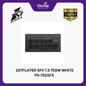 1STPLAYER SFX 7.5 750W WHITE PS-750SFX 80+ Platinum Certified - Full Modular - All Japanese Capacitors - 7 Years Warranty Replacement - Include 12VHPWR PCI-E Adapter Cable