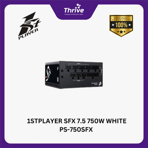 1STPLAYER SFX 7.5 750W WHITE PS-750SFX 80+ Platinum Certified - Full Modular - All Japanese Capacitors - 7 Years Warranty Replacement - Include 12VHPWR PCI-E Adapter Cable