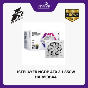 1STPLAYER NGDP ATX 3.1 850W HA-850BA4 80+ Gold Certified - Full Modular - ATX3.1 and PCIe 5.1 Ready - Embossed Cable - 10 Years Warranty Replacement