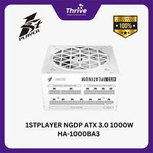 1STPLAYER NGDP ATX 3.0 1000W HA-1000BA3 80+ Platinum Certified - Full Modular - CYBENETICS ATX3.0 PASS - PCIe 5.0 Ready - 10 Years Warranty Replacement