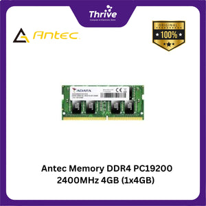 Antec Memory DDR4 PC19200 2400MHz 4GB (1x4GB) Blue Led - AMD4UZ124001604G-5SB