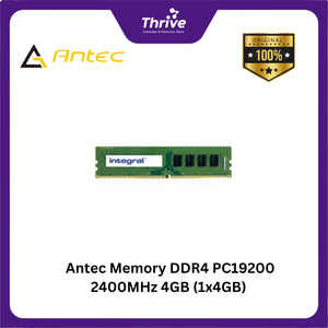 Antec Memory DDR4 PC19200 2400MHz 4GB (1x4GB) Blue Led - AMD4UZ124001604G-5SB