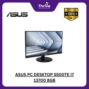 ASUS PC DESKTOP S500TE I7 13700 8GB 512GB W11 BLK -785000000W +LED 21.5 C2223HE