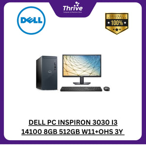 DELL PC INSPIRON 3030 I3 14100 8GB 512GB W11+OHS 3Y + MONITOR 21.5