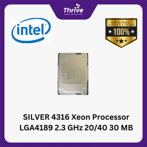 SILVER 4316 Xeon Processor LGA4189 2.3 GHz 20/40 30 MB